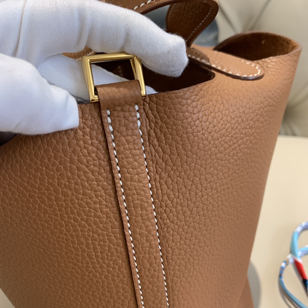 에르메스 피코탄18 골드브라운 금장 끌레망스 가죽